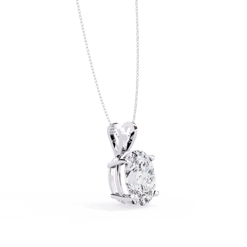 Oval brilliant Solitaire Necklace