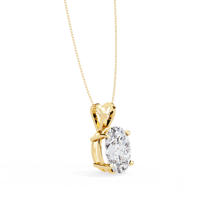 Oval brilliant Solitaire Necklace