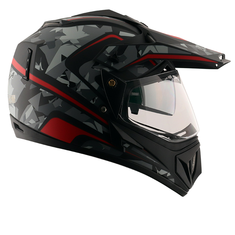 VEGA OFF ROAD D/V CAMO DULL BLACK RED L