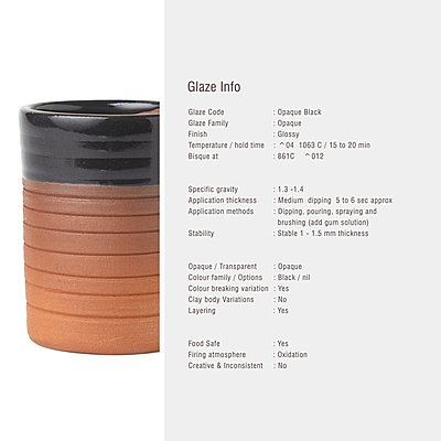 Sara Low Fire Opaque Black Sara Low Fire Opaque Black