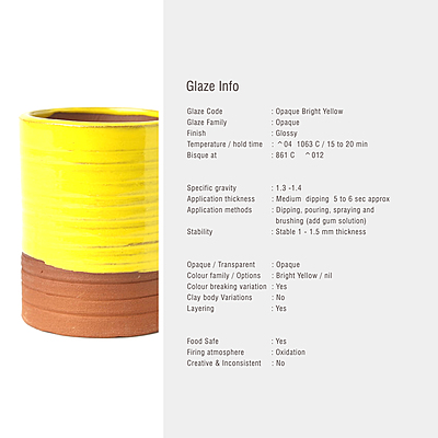 Sara Low Fire Opaque Bright Yellow Sara Low Fire Opaque Bright Yellow
