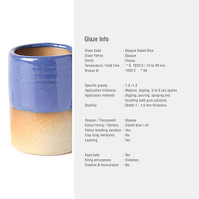 Sara Mid Fire Opaque Cobalt Blue Sara Mid Fire Opaque Cobalt Blue