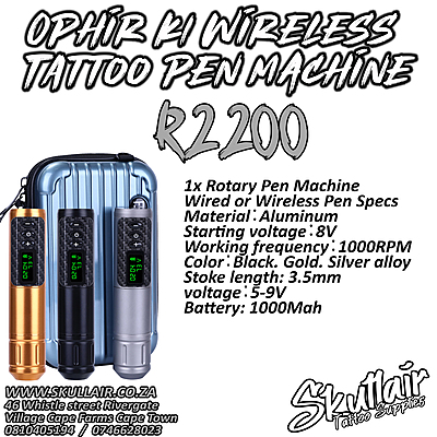 Ophir K1 Direct Drive Rotary Tattoo Pen (Wireless Pen / Wired)