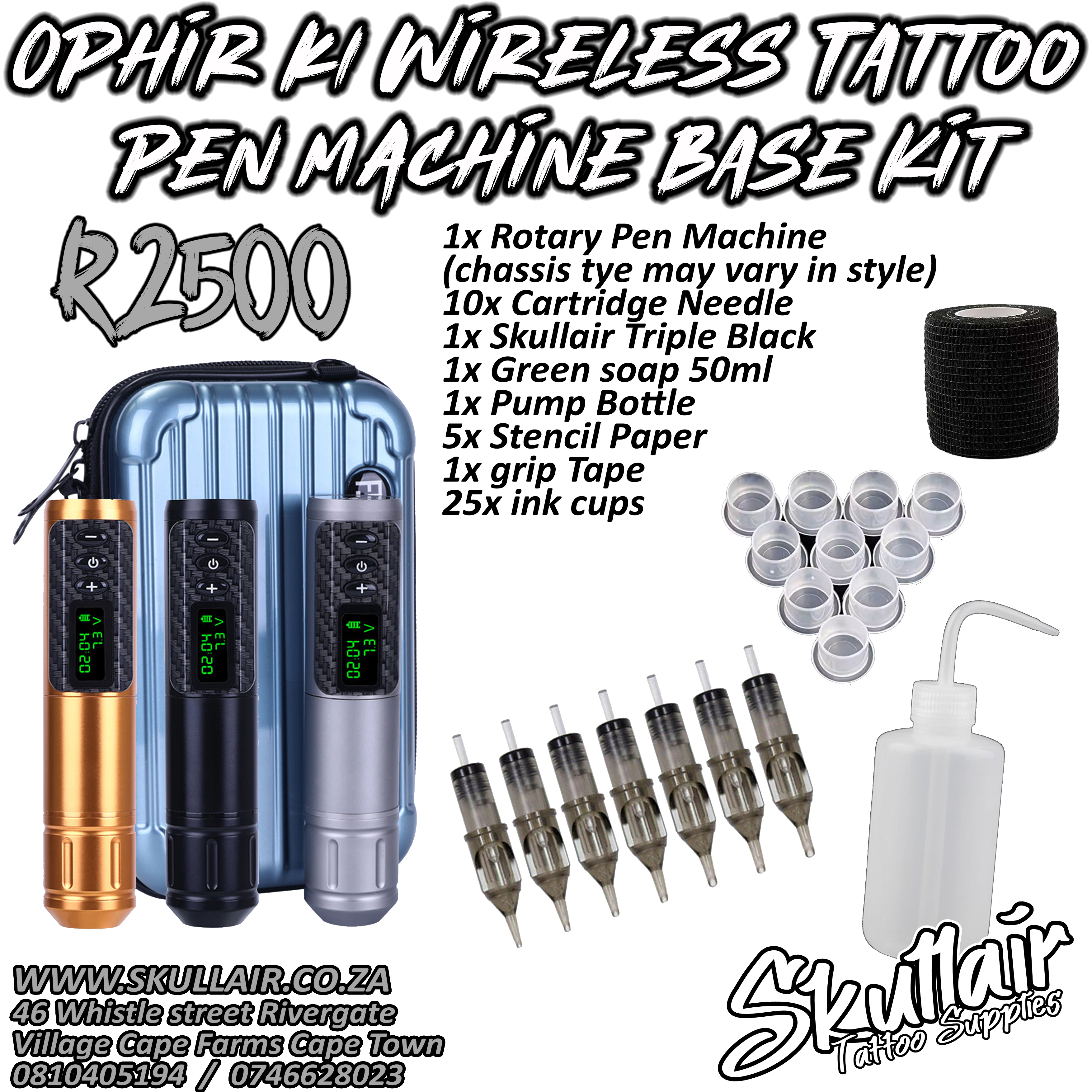 Ophir K1 Wireless Tattoo Pen Base Kit Ophir K1 Wireless Tattoo Pen Base Kit