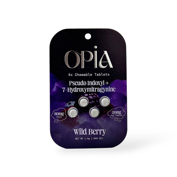 Opia 7 Hydroxymitragynine w/ Pseudo Indoxyl 20mg 4ct (10pk) - Wild Berry