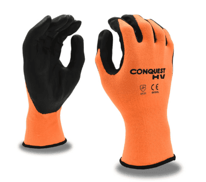 Cordova Conquest High Vision Orange Gloves, 12 pairs, Small Cordova Conquest High Vision Orange Gloves, 12 pairs, Small