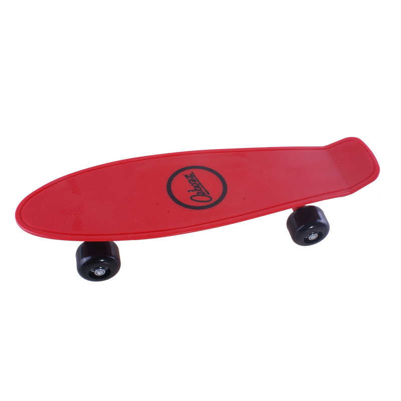 Ozbozz Plastic Skateboard 17X5 Inch - Red