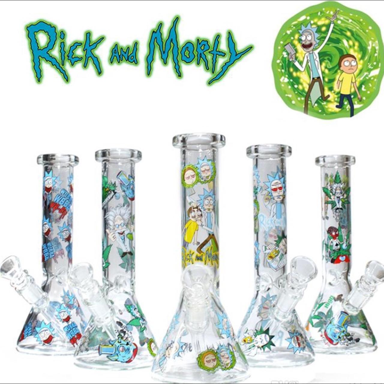 Beautiful Rick And Morty Glass Bong 7mm 25cm ″Mixed Prints Beautiful Rick And Morty Glass Bong 7mm 25cm ″Mixed Prints
