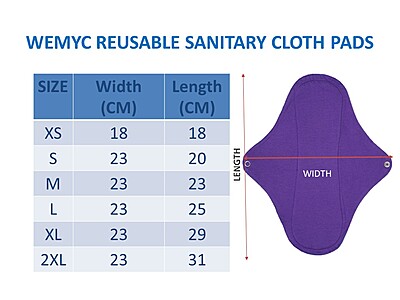 Reusable Sanitary Pad - Pack of 4