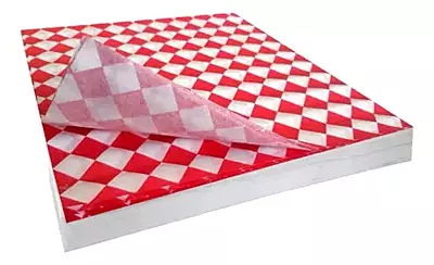 PAPEL ENCERADO CUADRICULADO ROJO 30X30 1000 PZAS