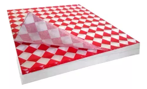 PAPEL ENCERADO CUADRICULADO ROJO 30X30 1000 PZAS