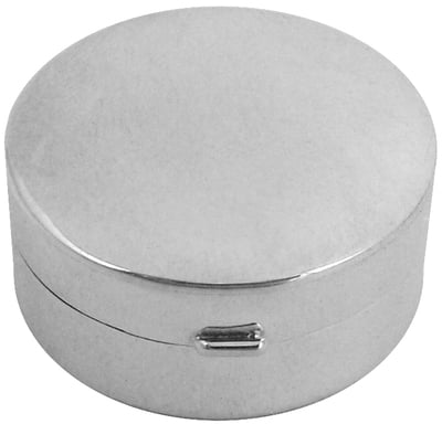 Silver Double Lidded Pill Box シルバーピルケース Sterling Silver Pill Box with Detailed Motif | Chairish