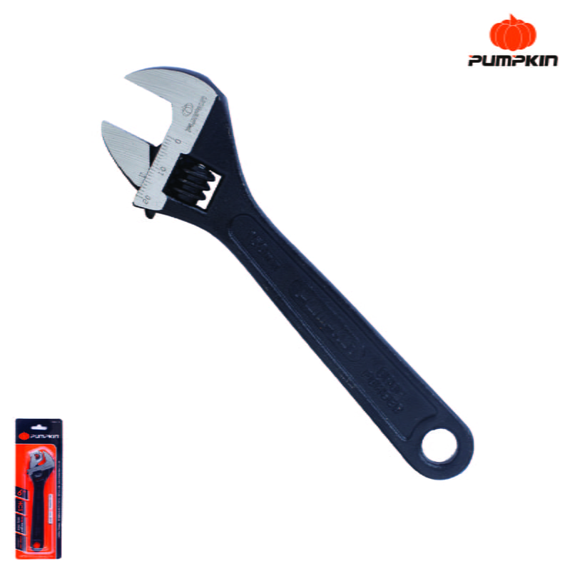 American style black adjustable wrench 12"