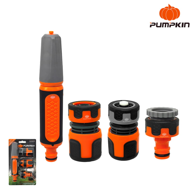 4pcs rubber covered watering nozzle with connector set