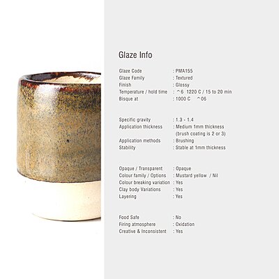 Sara Mid Fire Textured Ochre PMA155 Sara Mid Fire Textured Ochre PMA155