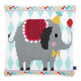 Cuscino Punto Croce Elefante del Circo