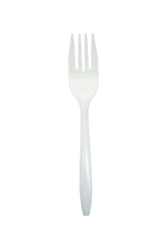 Medium Weight Fork Unwrapped White - 1,000/Case Medium Weight Fork Unwrapped White - 1,000/Case