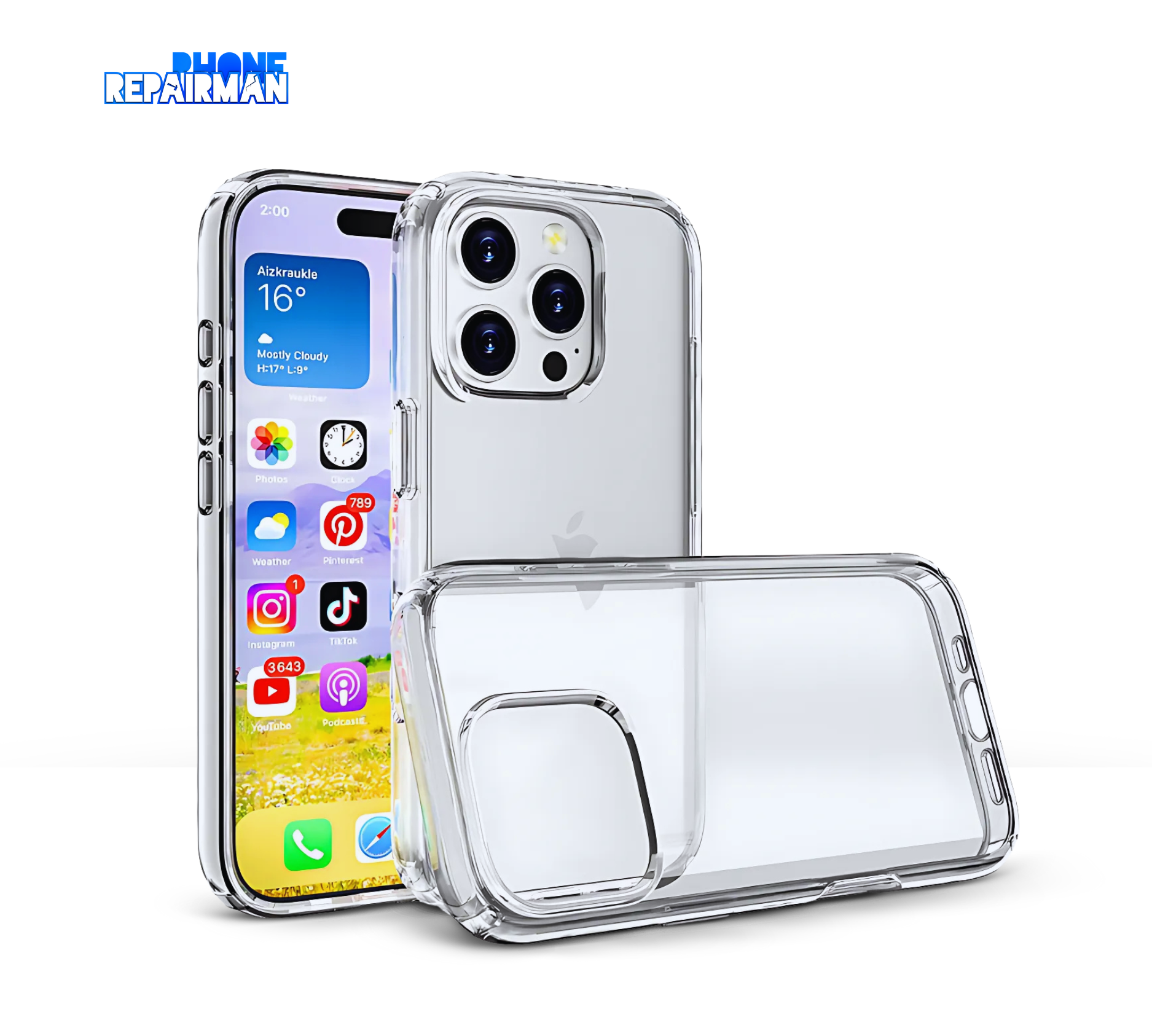 iPhone 16 Pro Max UTIA Ultimake© Shockproof Case - CLEAR Phone Repairman Muswellbrook AU iPhone 16 Pro Max UTIA Ultimake© Shockproof Case - CLEAR Phone Repairman Muswellbrook AU