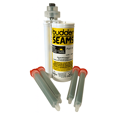 Budder Seams, No Drip UV Stable, 250mL Cartridge w/ 4 Mixing Nozzles - i-WHITE LINEN