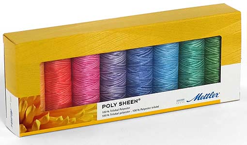 Box 8 Spolette Filo per Macchina da Cucire Poly sheen Sfumato Box 8 Spolette Filo per Macchina da Cucire Poly sheen Sfumato