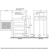 GE Profile™ PTD60GBSRWS ENERGY STAR® 7.4 cu. ft. Capacity aluminized alloy drum Gas Dryer