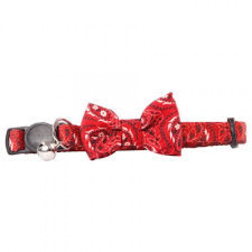 PAWISE CAT COLLAR WITH BOWKNOT—ORANGE PAWISE CAT COLLAR WITH BOWKNOT—ORANGE
