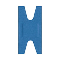 Pansements / Bandages adhésifs, stériles, en tissu, pour jointures (Bleu détectable)