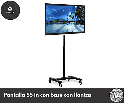 Pantalla para Expositor con base de ruedas