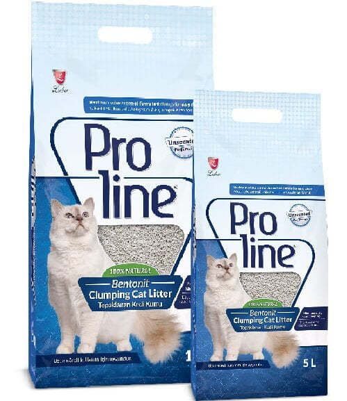 Proline Bentonite Unscented Clumping Cat Litter 5L, 10L