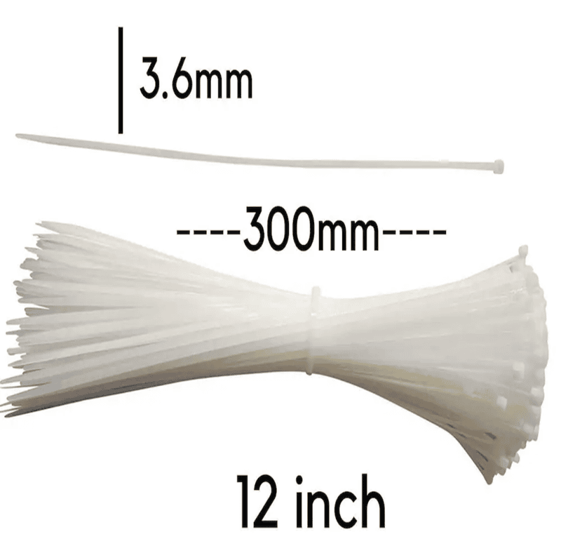 Cable Tie 300 mm x 3.6 mm White Cable Tie 300 mm x 3.6 mm White