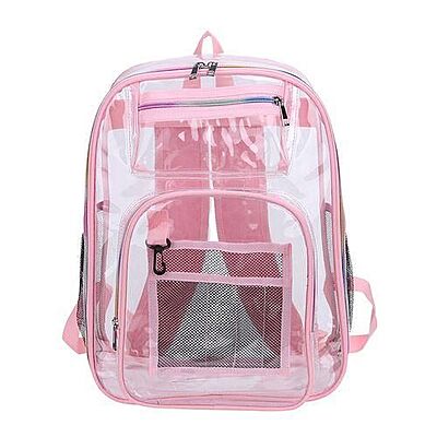 Pink Transparent Backpack