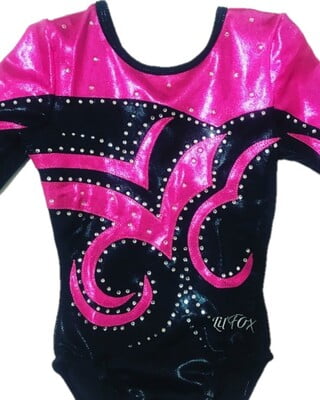 PINK / BLACK DAZZLING DIAMONDS LONG SLEEVE