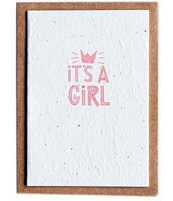 Plantable Wildflower Seed Card - Its a Girl
