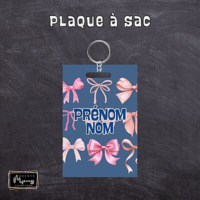Plaque à sac / Duo - Boucles bleues Plaque à sac / Duo - Boucles bleues
