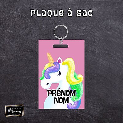 Plaque à sac / Duo - Licorne Plaque à sac / Duo - Licorne