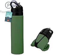 Procamp Foldable Silicone Water Bottle 600ml - Green