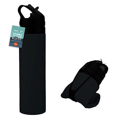 Procamp Foldable Silicone Water Bottle 600ml - Black