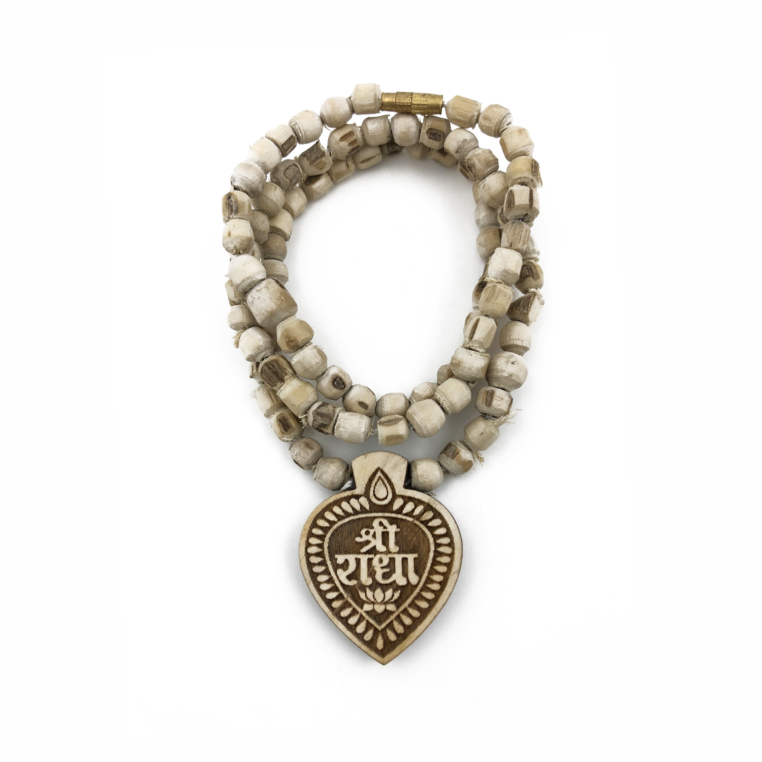 Tulsi Mala with Shri Radha Heart Shape Pandent Tulsi Mala with Shri Radha Heart Shape Pandent