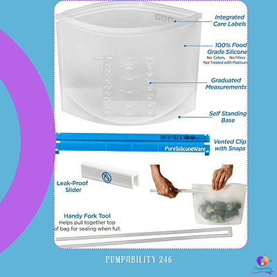 PureSiliconeWare 0.6 Gallon (74 oz) Reusable Silicone Bag