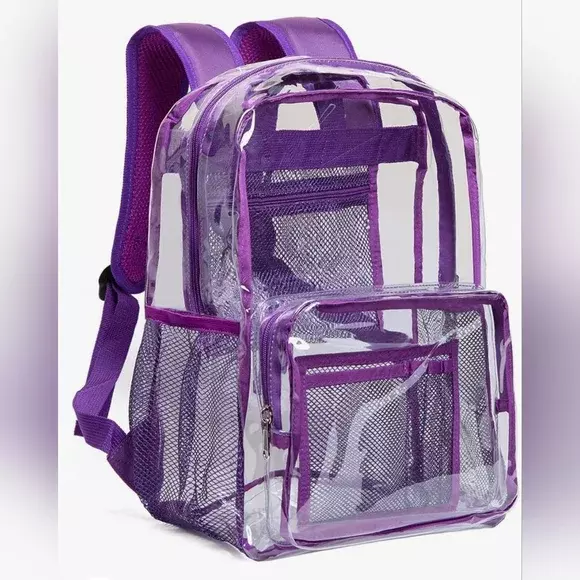 Purple Transparent Backpack Purple Transparent Backpack