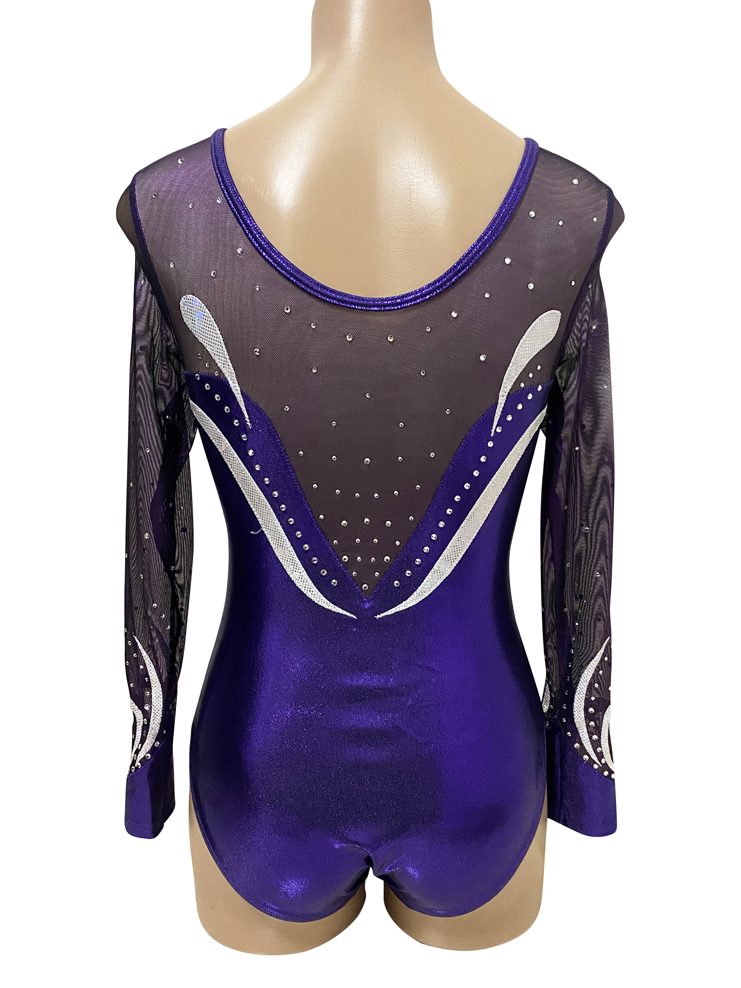 PURPLE MYSTIQUE, PURPLE SHEER, WHITE/SILVER LONG SLEEVE PURPLE MYSTIQUE, PURPLE SHEER, WHITE/SILVER LONG SLEEVE