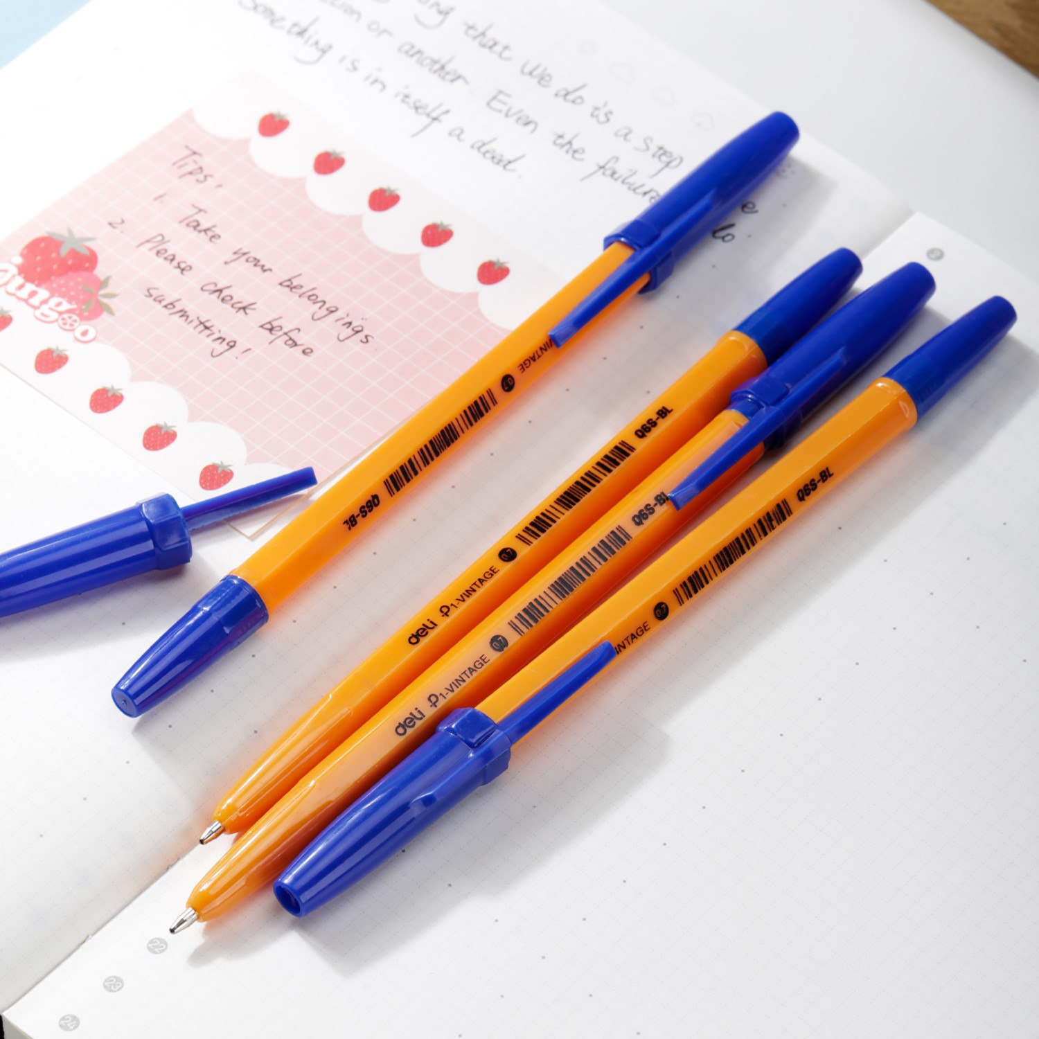 DELI Q6S P1-VINTAGE BALLPOINT PEN 0.7MM - BLUE DELI Q6S P1-VINTAGE BALLPOINT PEN 0.7MM - BLUE