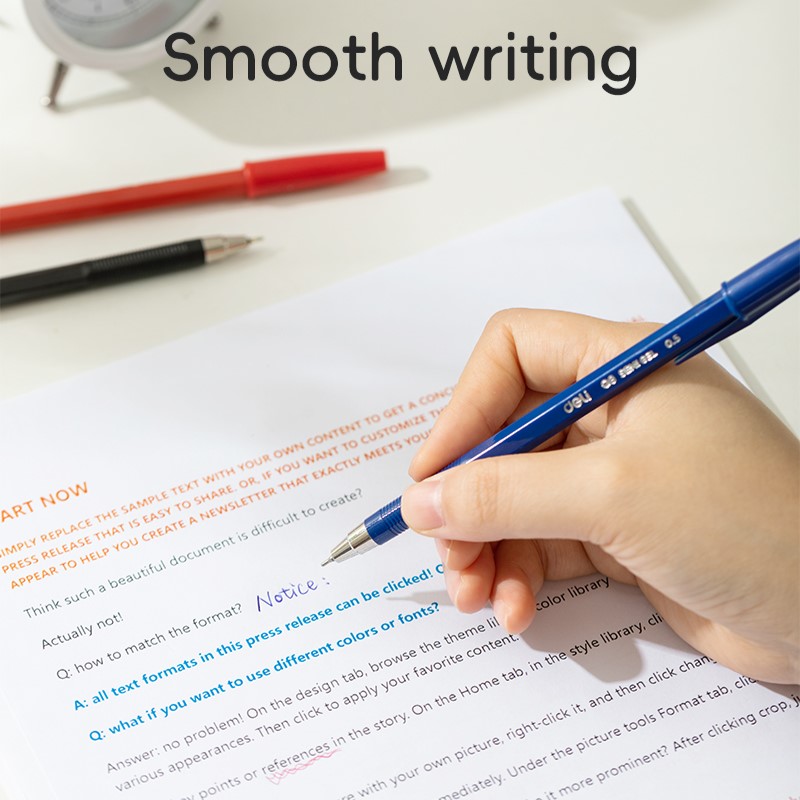 DELI Q8 FINEPOINT PENS 0.5MM - BLUE DELI Q8 FINEPOINT PENS 0.5MM - BLUE