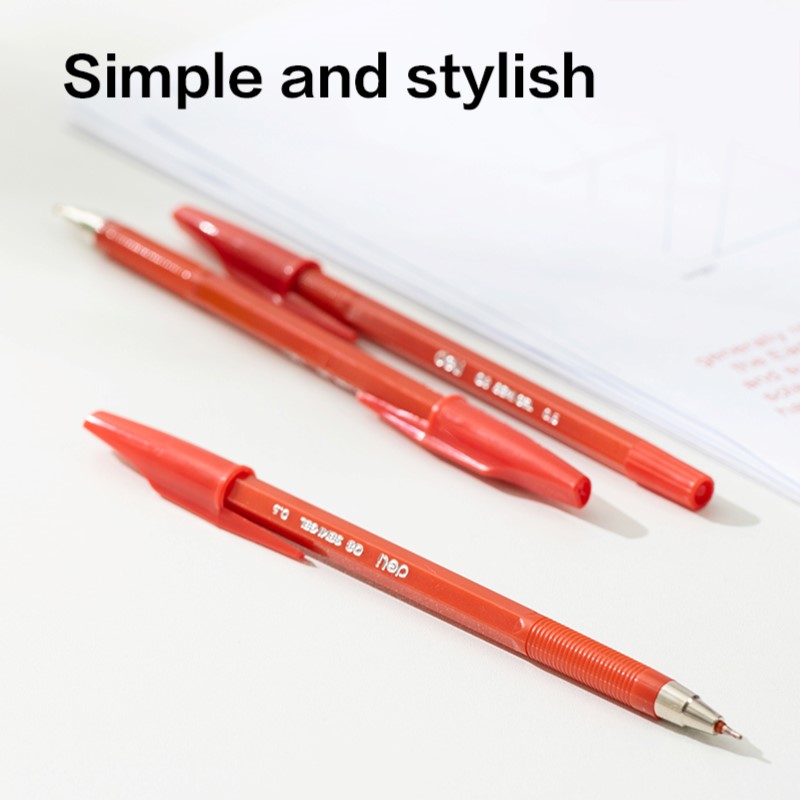 DELI Q8 FINEPOINT PENS 0.5MM - RED DELI Q8 FINEPOINT PENS 0.5MM - RED