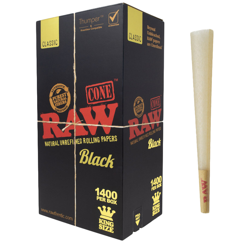 RAW CONES BLACK BULK 1400CT RAW CONES BLACK BULK 1400CT