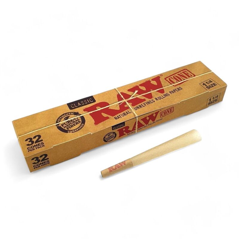 RAW CONES PREROLL1 1/4 32CT RAW CONES PREROLL1 1/4 32CT