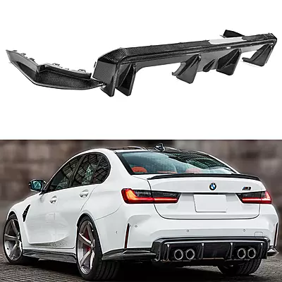CLEARANCE β BMW G80 M3 3D Design Style Carbon Fiber Diffuser (2021β2025) CLEARANCE β BMW G80 M3 3D Design Style Carbon Fiber Diffuser (2021β2025)