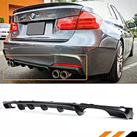 Satin Black Rear Diffuser – BMW 3 Series F30 (2012–2018, M-Sport Only)