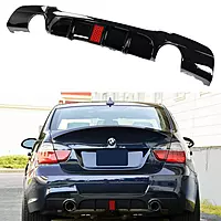 Glossy Black Rear Diffuser for BMW E90/E91 3 Series (2005–2013)
