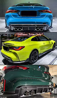 2021–2025 BMW M3 G80 / M4 G82 G83 Dry Carbon Rear Bumper Diffuser Trim – Full Replacement 2021–2025 BMW M3 G80 / M4 G82 G83 Dry Carbon Rear Bumper Diffuser Trim – Full Replacement